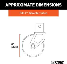 img 3 attached to CURT 28276: 6-Inch Caster Trailer Jack Wheel Replacement – 1,200 lbs Capacity