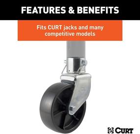 img 1 attached to CURT 28276: 6-Inch Caster Trailer Jack Wheel Replacement – 1,200 lbs Capacity