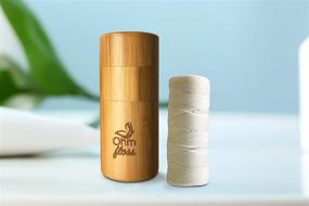 img 2 attached to Eco-Friendly Dental Floss - Biodegradable Silk Spool with Bamboo Holder, Naturally Waxed 🌿 with Candelilla, 100% Compostable, 55 yards/50 meters - Zero Waste Oral Care, Natural Mint Scent