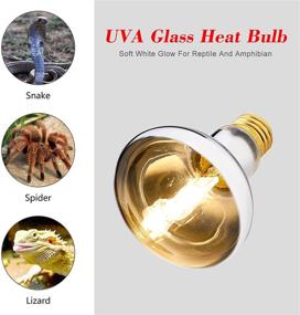 img 2 attached to 🐍 Enhance Reptile Habitat with 75W UVA UVB Sun Lamp, Full Spectrum Light Basking Bulbs - 2 Pack