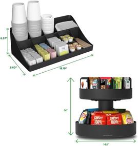 img 2 attached to 🍵 Mind Reader SNACOMORG-BLK Coffee and Snack Organizer, 2 Pack, Black – Perfect for Home, Office, and Breakroom