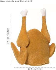 img 3 attached to 3 Pack Thanksgiving Turkey Headband Drumsticks Headband: Festive Roasted Turkey Hat and Plush Costume Decorations for Holiday Parties and Celebrations - Party Favor Supplies