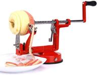 🍎 stainless steel apple peeler corer slicer machine - reliable heavy duty die cast magnesium alloy peeler slicer corer with strong suction base logo