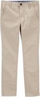 👖 stylish and durable: oshkosh b'gosh boys' flat front pants – perfect for every occasion! logo