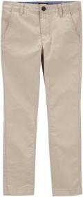 img 2 attached to 👖 Stylish and Durable: OshKosh B'Gosh Boys' Flat Front Pants – Perfect for Every Occasion!