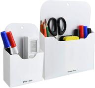 📁 magnetic file holder - magnetic paper pocket organizer for office supplies storage, mail, notebooks, planners, letters (2 pcs) logo