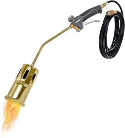 img 4 attached to Ivation Propane Torch Weed Burner - 320,000 BTU, Heavy Duty, 12' Hose, Adjustable Flame Control, Outdoor Weed Killer for Weeds, Snow Melting, Roofing, Roads & More