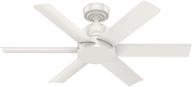 🌀 hunter fan company 59614: kennicott indoor, outdoor ceiling fan - 44-inch, fresh white, with wall control логотип