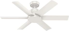 img 4 attached to 🌀 Hunter Fan Company 59614: Kennicott Indoor, Outdoor Ceiling Fan - 44-inch, Fresh White, with Wall Control