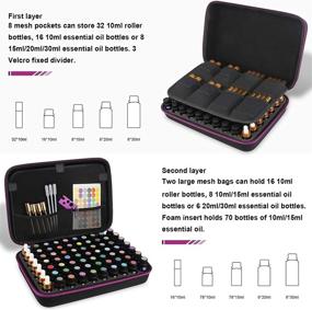 img 3 attached to Convenient Essential Oil Storage Holder Organizer: Carrying Case for 70 Bottles, Ideal for doTerra & Young Living Oils. Includes Travel Bag, Labels, and Bottle Opener