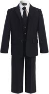 👔 stylish olivia koo boys solid 5-piece formal suit set: complete with matching neck tie logo