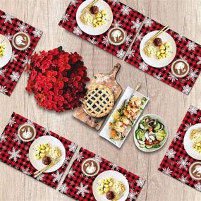 img 1 attached to ❄️ Emvency 72 Inch Christmas Snowflakes Placemats