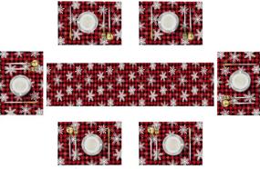 img 4 attached to ❄️ Emvency 72 Inch Christmas Snowflakes Placemats