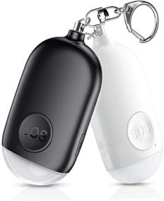 img 4 attached to 🚨 USB Rechargeable Personal Alarm Keychain - 130dB Self Defense Security Alarm with Emergency LED Light for Women, Kids, and Elderly - Ensures Safety and Sound