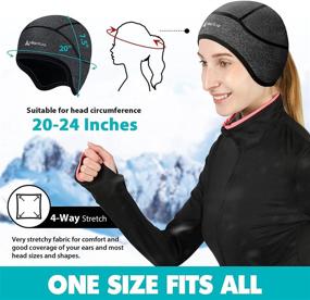 img 2 attached to 🧢 Warm and Stylish Hikenture Women's Skull Cap with Ponytail Hole - Ideal for Winter Running, Cycling, and Cold Weather Activities