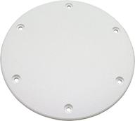 🛥️ t-h marine dssdp-2-2-dp deck plates - enhance your boat with designer series screw down deck plates, 8" - white логотип