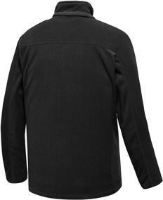 img 3 attached to TBMPOY Men's Full-Zip Fleece Jacket - Soft Polar Winter Outdoor Coat with Pockets