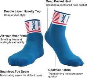 img 1 attached to 🚴 LIN Performance Cycling Socks - 2 Pack, Men & Women, Breathable Sports Socks for Mountain and Road biking