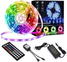 img 4 attached to 🌈 50ft/15M LED Strip Lights Kit: Bright RGB Flexible Non-Waterproof Tape Lights with Remote – Ideal for Indoors, Outdoors, Under Cabinet Lighting in Bedroom or Living Room