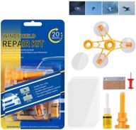 🔧 enhanced windshield repair kit – top-quality resin tools for fixing auto glass windshield cracks, chips, scratches, nicks, half-moon bulls-eye, and star-shaped damage logo