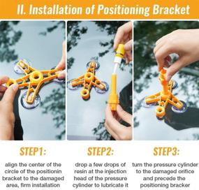 img 1 attached to 🔧 Улучшенный набор для ремонта лобового стекла - инструменты высокого качества для исправления трещин, сколов, царапин, сколов, полумесячных разломов и повреждений в виде звезды на автостеклах