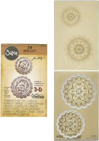 img 1 attached to Sizzix Multi Color Impresslits Die Medallion by Tim Holtz: Stunning One-Size Creations