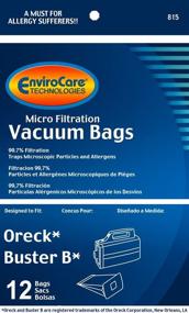 img 2 attached to 🛍️ 12-Pack EnviroCare Replacement Micro Filtration Vacuum Cleaner Dust Bags for Oreck Super-Deluxe Compact & Buster B Canisters