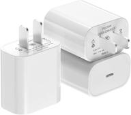 🍎 премиум комплект для быстрой зарядки iphone с сертификатом apple mfi - igenjun 20w usb c настенное зарядное устройство с pd 3.0 для iphone 12/12 pro/11, galaxy, pixel, airpods pro-белый логотип