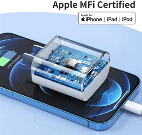 img 3 attached to 🍎 Премиум комплект для быстрой зарядки iPhone с сертификатом Apple MFi - iGENJUN 20W USB C настенное зарядное устройство с PD 3.0 для iPhone 12/12 Pro/11, Galaxy, Pixel, AirPods Pro-Белый