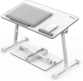 img 4 attached to Besign LT06: Adjustable Laptop Table - Portable Standing Bed Desk for Reading and Writing
