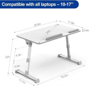 img 1 attached to Besign LT06: Adjustable Laptop Table - Portable Standing Bed Desk for Reading and Writing