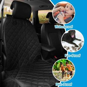 img 1 attached to Waterproof & Nonslip Dog Car Seat Cover for Front Seats - Honest Outfitters