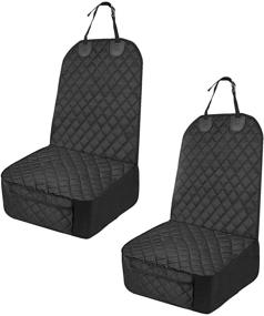 img 4 attached to Waterproof & Nonslip Dog Car Seat Cover for Front Seats - Honest Outfitters