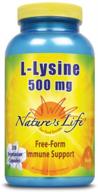 natures life l lysine capsules count logo