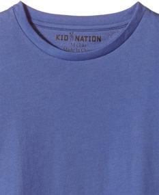 img 1 attached to 👦 Kid Nation Boys' Long Sleeve Crew Neck T-Shirt: A Perfect Addition to Boys' Clothing Collection