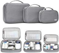 portable electronics organizer bag for usb cables, chargers, power bank, and ipad mini - travel storage carrying bag logo