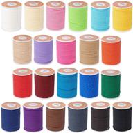 🧵 olycraft 264 yards 1mm waxed polyester cord twisted sewing thread - diy jewelry making cord for bracelets, necklaces, friendship bracelets - 22 vibrant colors logo