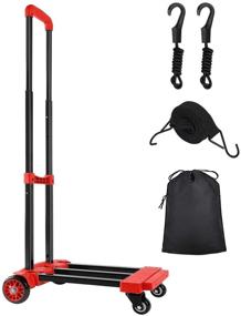 img 4 attached to 🧳 Portable and Convenient: KEDSUM Folding Hand Truck for Easy Transportation