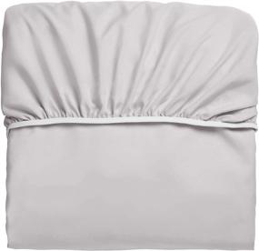 img 1 attached to 🛏️ Silver Light Gray California King Fitted Sheet – Soft and Comfy Fabric – Easy Care Wrinkle Free – Deep Pocket [14” Deep] – Best Fit for 12”–16” Mattresses – Fitted Sheet Only – Cal King