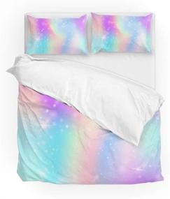 img 1 attached to Queen Size Starry Galaxy Rainbow Duvet Cover Bedding Set - 3 Piece Quilt Comforter Cover with Pillowcases (Comforter Not Included)