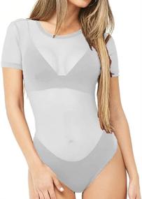 img 4 attached to 👚 CLOZOZ Women's Long Sleeve Bodysuits for Fashionable Women's Clothing