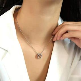 img 1 attached to Necklace Titanium Collarbone Zirconia Pendant