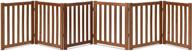 🐾 lzrs oak wood foldable pet gate for house doorway stairs, wooden dog & cat gate with pet free collar, freestanding indoor/outdoor gate safety fence logo