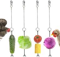 🐔 vehomy hanging feeder toy for hens—large birds' chicken veggies skewer fruit holder pet chicken vegetable, 4pcs logo