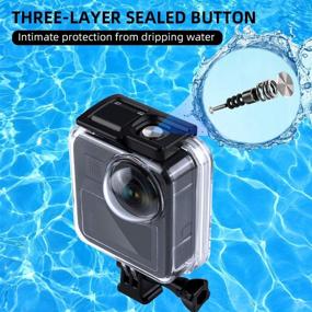 img 1 attached to Waterproof Housing Case for Gopro Max | ParaPace 45M Action Camera Underwater Diving Protective Shell with Bracket Accessories