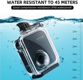 img 3 attached to Waterproof Housing Case for Gopro Max | ParaPace 45M Action Camera Underwater Diving Protective Shell with Bracket Accessories