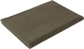 img 1 attached to 🔥 Olive Drab Warm Winter Blanket (62x80) - Premium Quality, 70% Virgin Wool