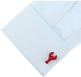 img 1 attached to 🦞 Red Fish Sea Marine Life Lobster Cufflink Seafood Creature