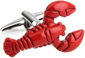 img 4 attached to 🦞 Red Fish Sea Marine Life Lobster Cufflink Seafood Creature