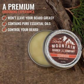 img 3 attached to Natural Beard Balm by Rocky Mountain Barber - Premium Wax Blend 🧔 with Cedarwood Scent, Enriched with Nutrient-Rich Beeswax, Jojoba, Tea Tree, and Coconut Oil